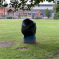 Shinfield litter bin shrouded in black plastic bag by WBC