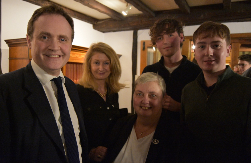 Tom Tugendhat, Pauline and guests at the get together