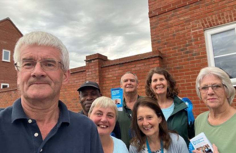 The Conservative team out in Shinfield 