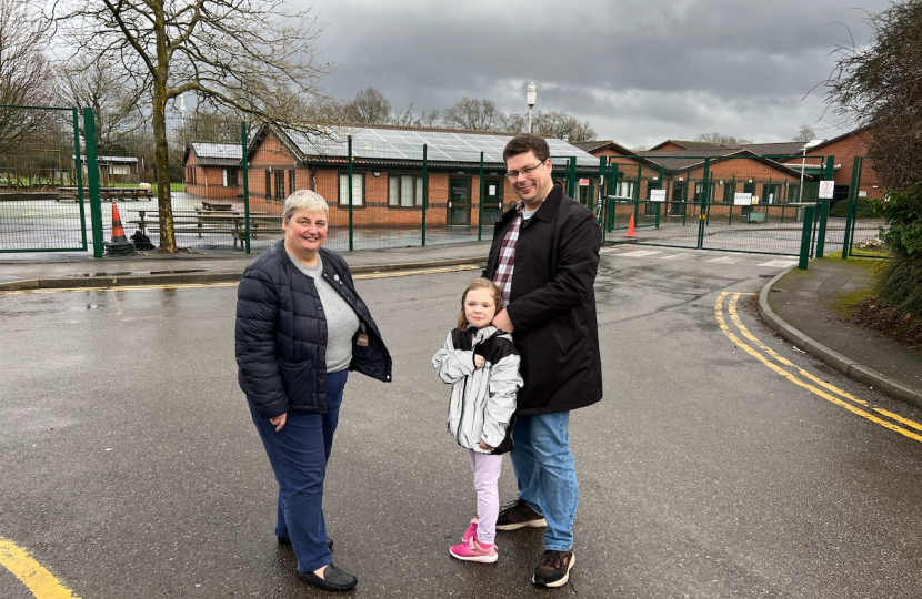 Pauline and a local family at hawkedon school