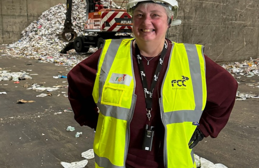 Pauline at RE3 waste site