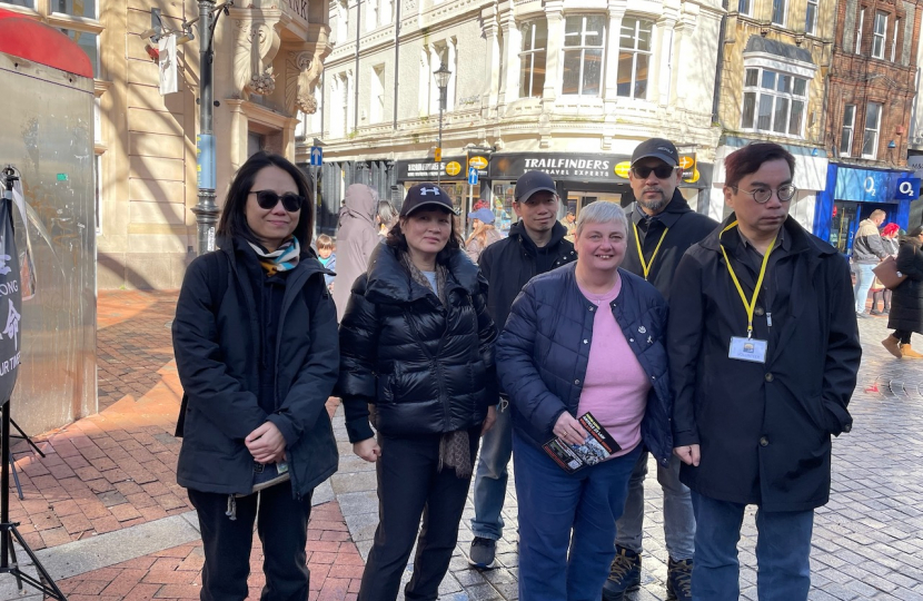 Group of people in Reading Town Centre