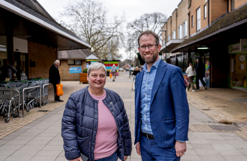 Pauline and Matthew Barber in Woodley Precinct