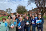 Pauline leading a team of Conservatives in Shinfield