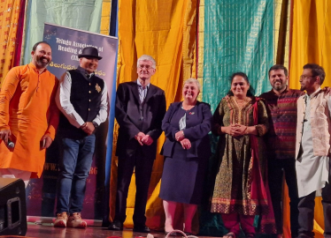 Norman and Pauline Jorgensen with Dr Jyotsna Srikanth 