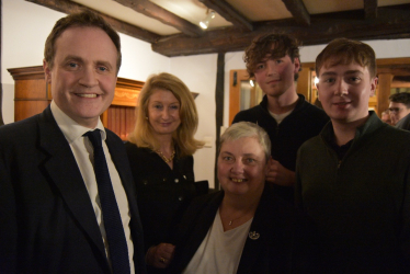 Tom Tugendhat, Pauline and guests at the get together