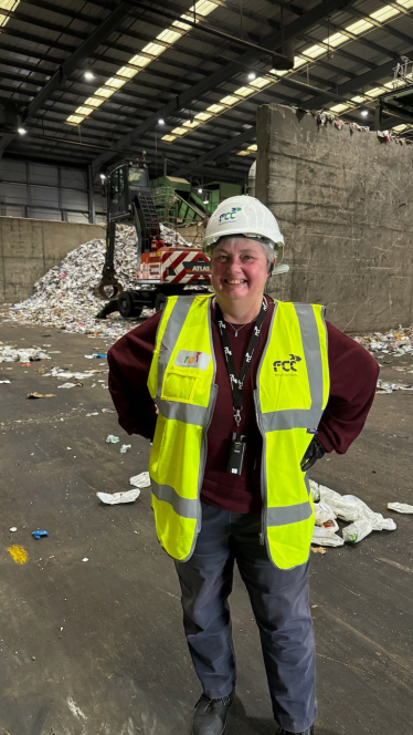 Pauline at RE3 waste site