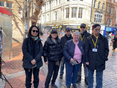 Group of people in Reading Town Centre