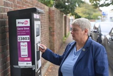 Parking machine in Woodley Precinct