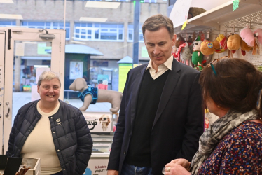 Pauline Jorgensen and Jeremy Hunt at Woodley Pets