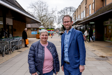 Pauline and Matthew Barber in Woodley Precinct